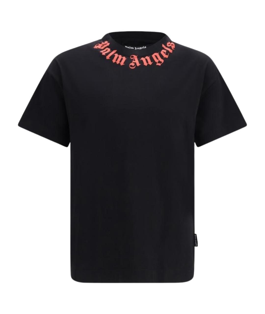 PALM ANGELS Черная хлопковая футболка, фото 1