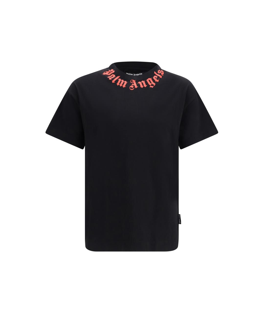 PALM ANGELS Черная хлопковая футболка, фото 4