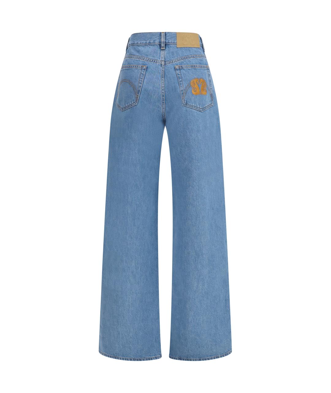 BLAZE MILANO Голубые хлопковые прямые джинсы, фото 2