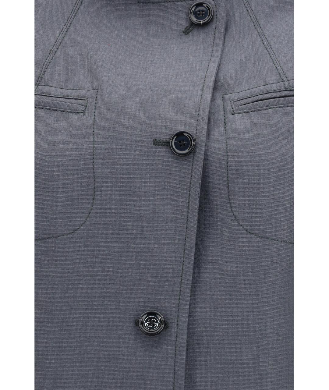 LARDINI Серый льняной жакет/пиджак, фото 3