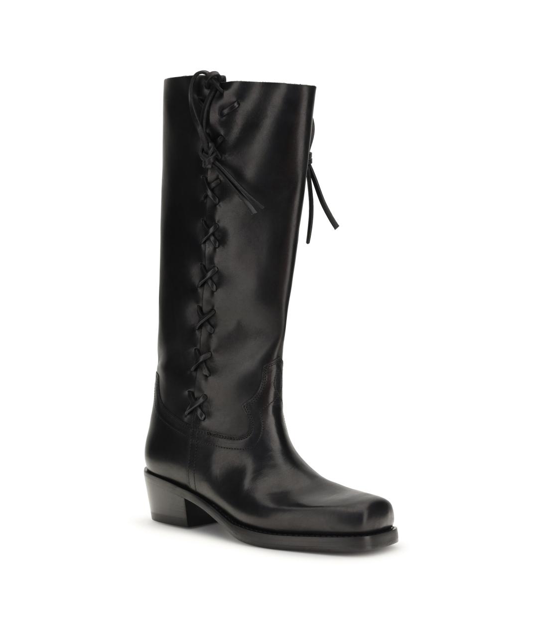 PARIS TEXAS Черные кожаные сапоги, фото 2