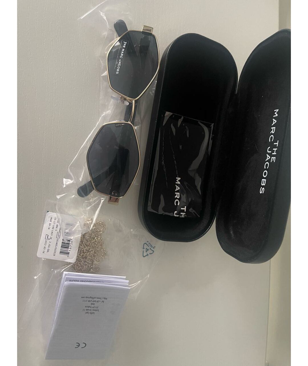 MARC JACOBS Черные металлические солнцезащитные очки, фото 4