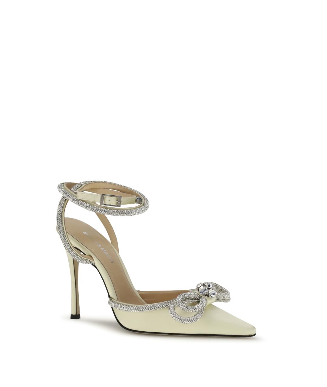 MACH&MACH Бежевые текстильные босоножки, фото 2