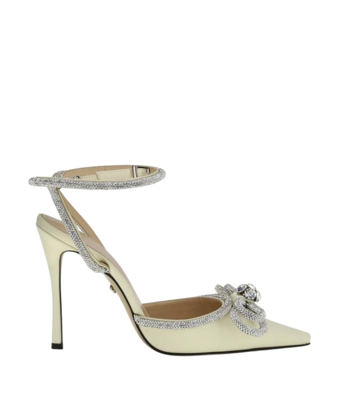 MACH&MACH Бежевые текстильные босоножки, фото 1