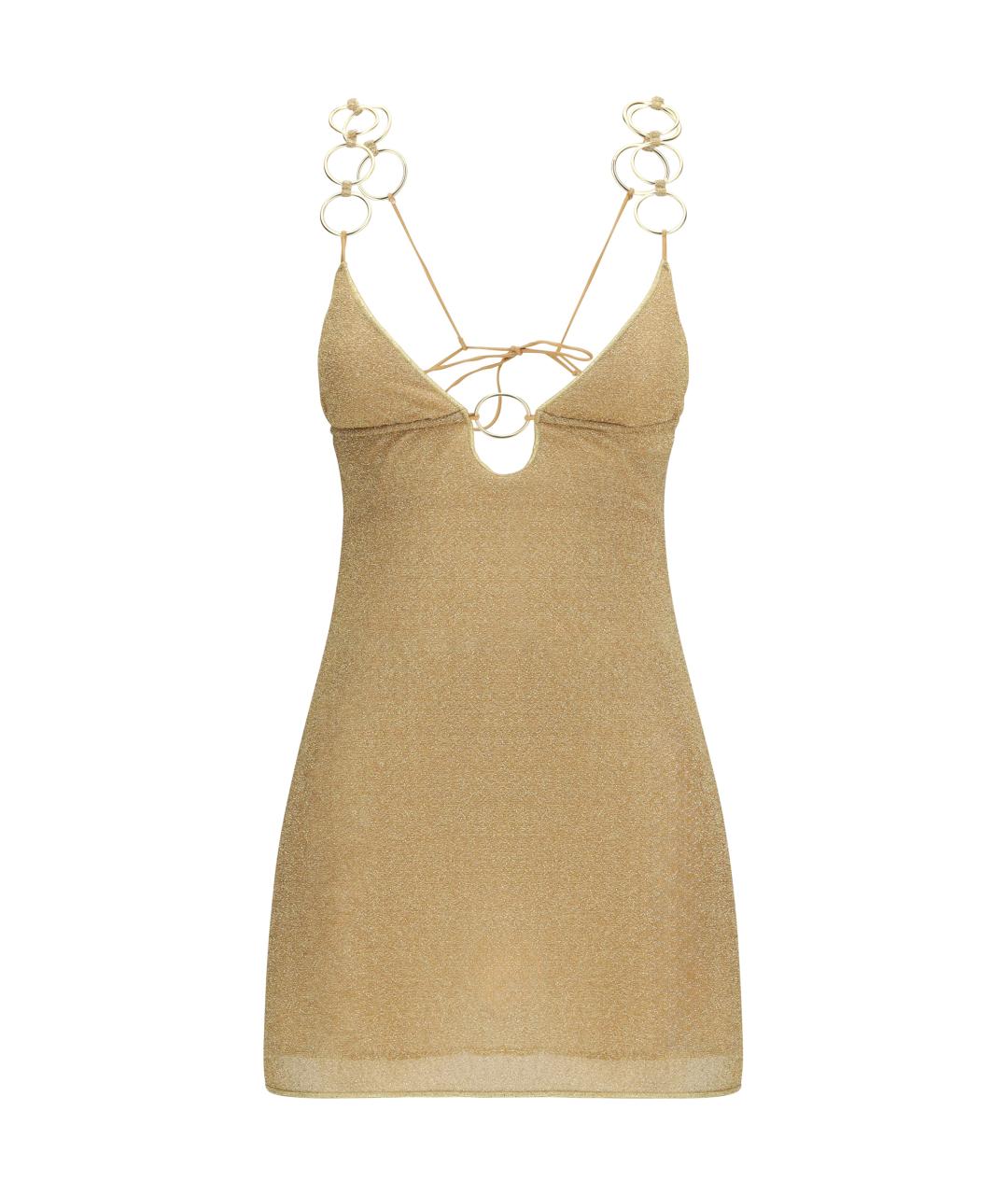 OSEREE Золотое полиамидовое повседневное платье, фото 1