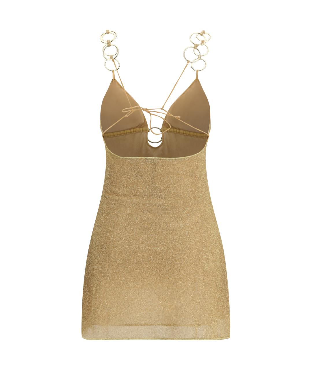 OSEREE Золотое полиамидовое повседневное платье, фото 2