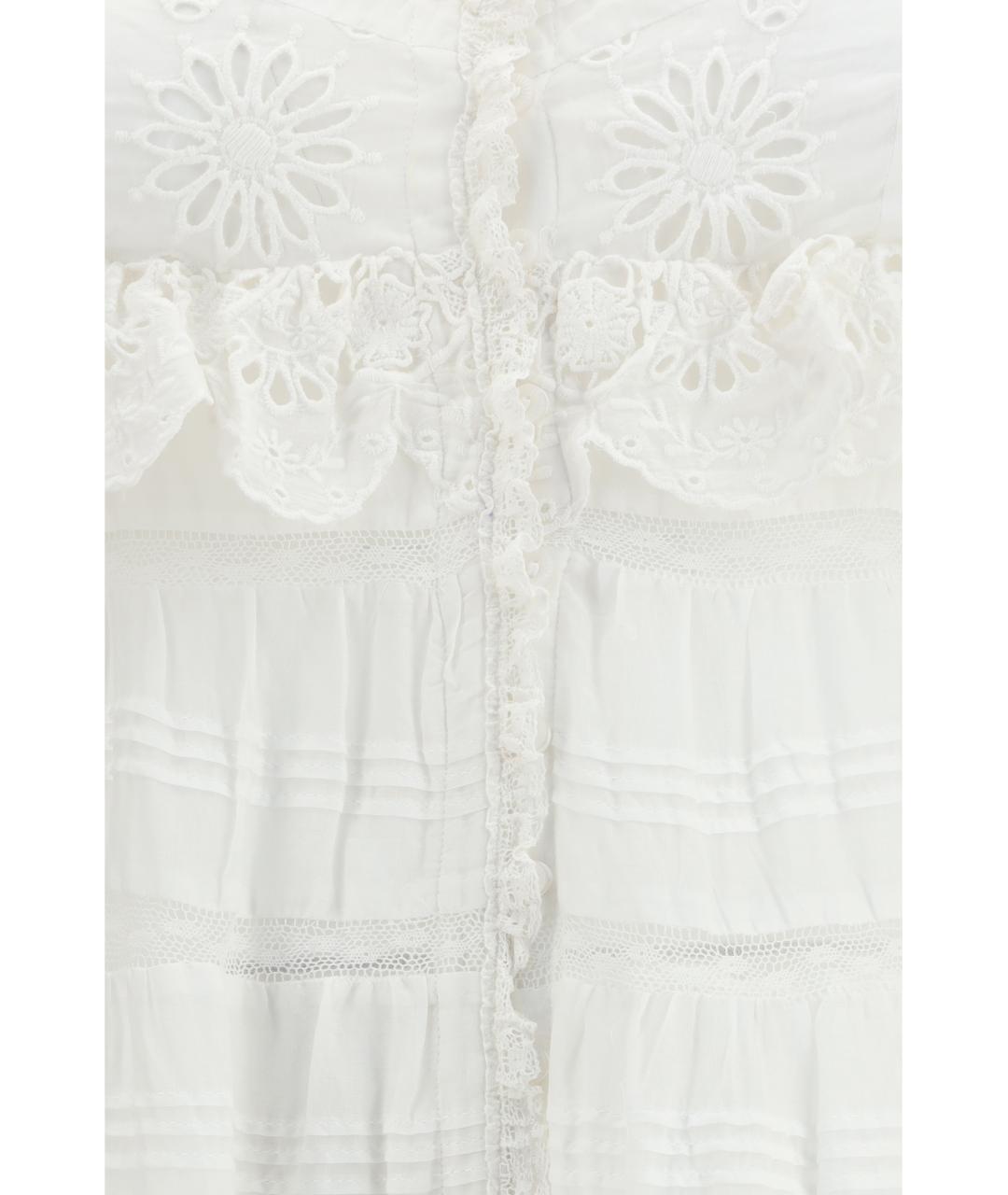 ISABEL MARANT ETOILE Белое хлопковое повседневное платье, фото 3