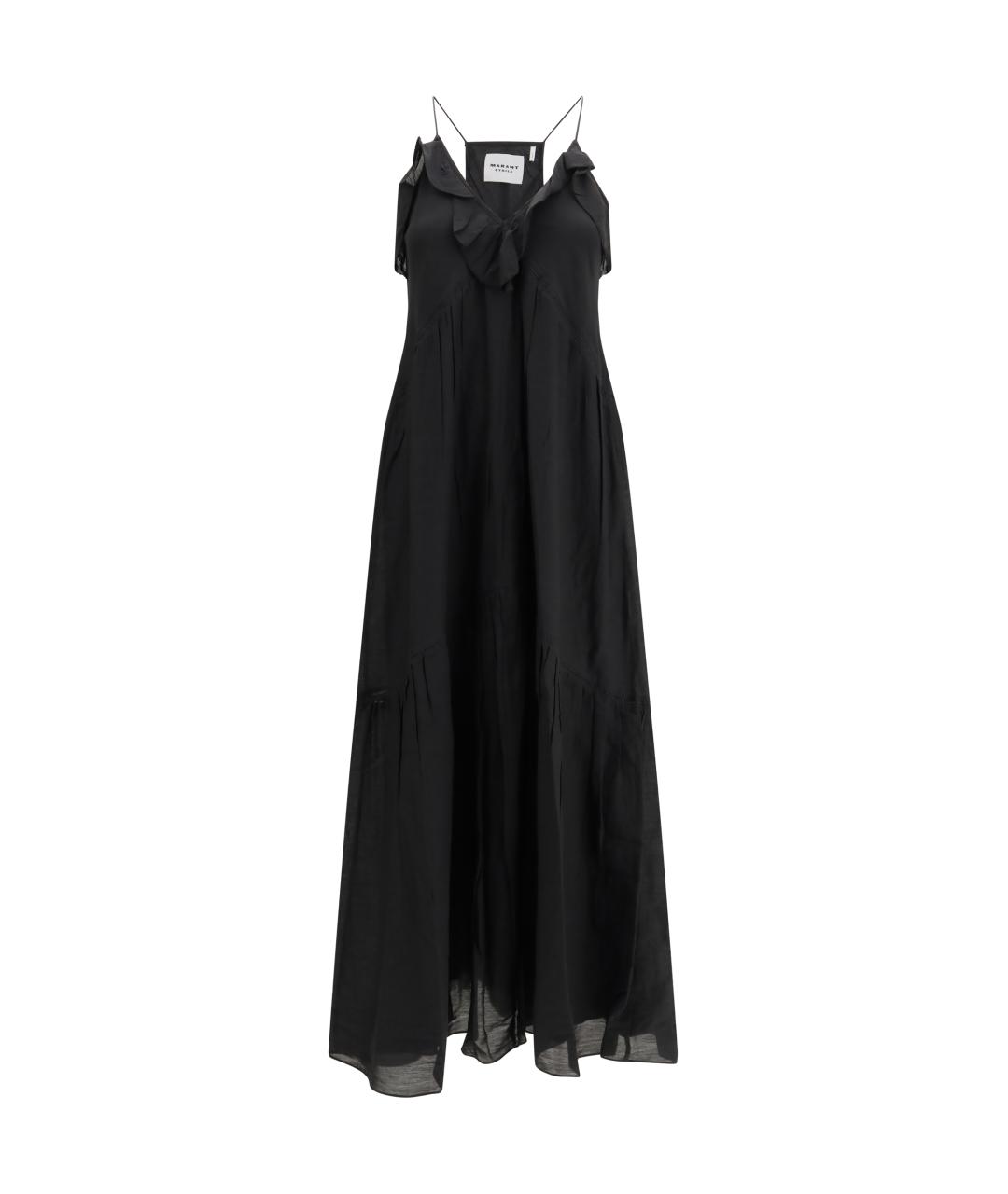ISABEL MARANT ETOILE Черное хлопковое вечернее платье, фото 1
