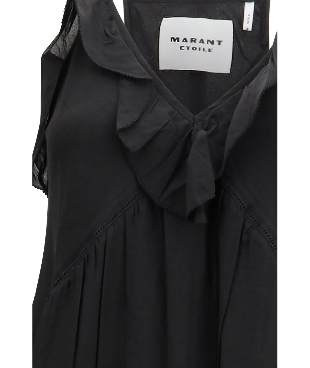 ISABEL MARANT ETOILE Черное хлопковое вечернее платье, фото 3