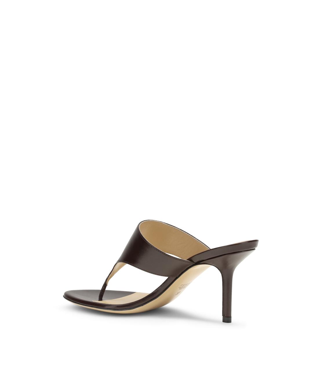 FRANCESCO RUSSO Бордовые кожаные босоножки, фото 3