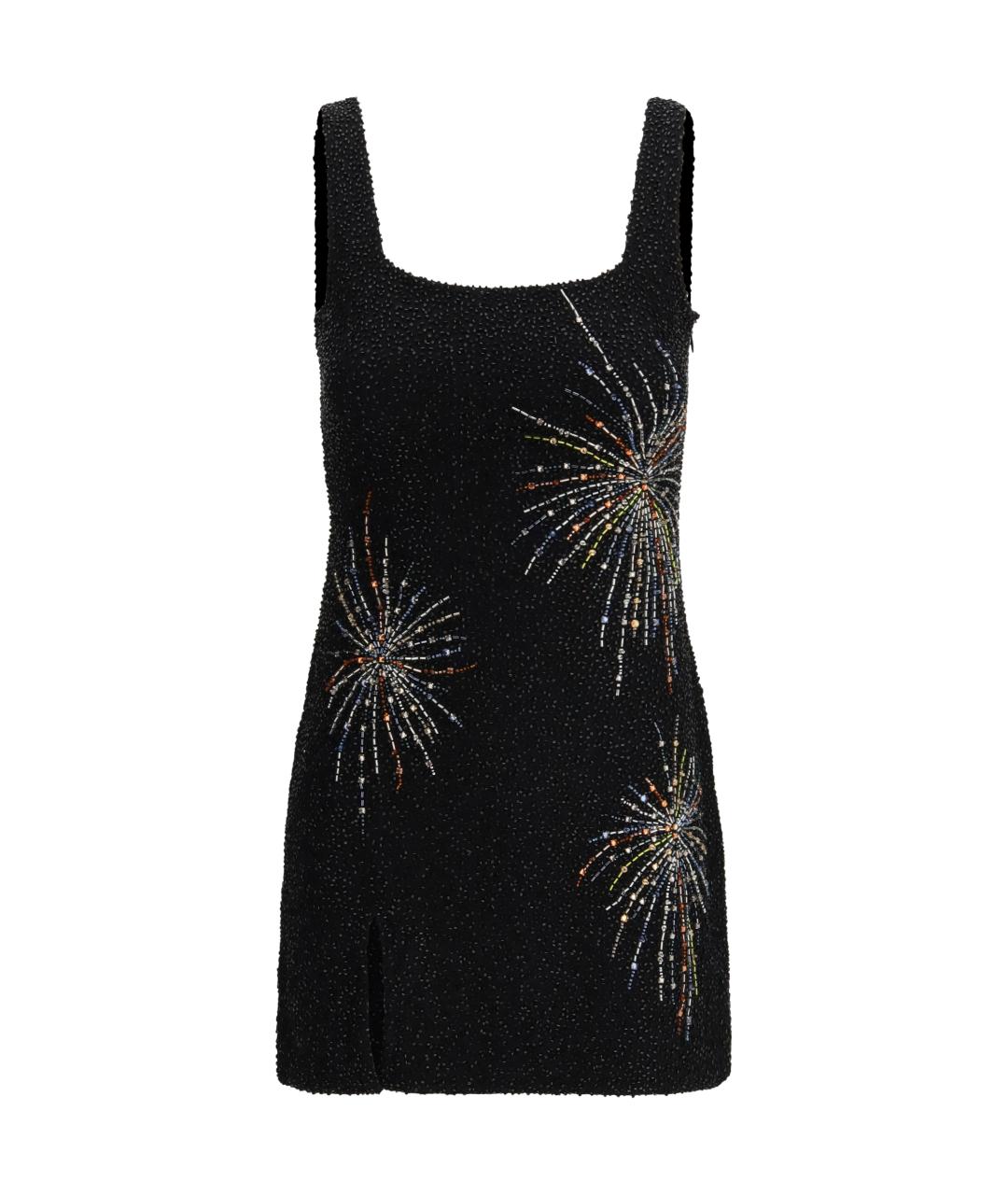 STAUD Черное полиамидовое коктейльное платье, фото 1