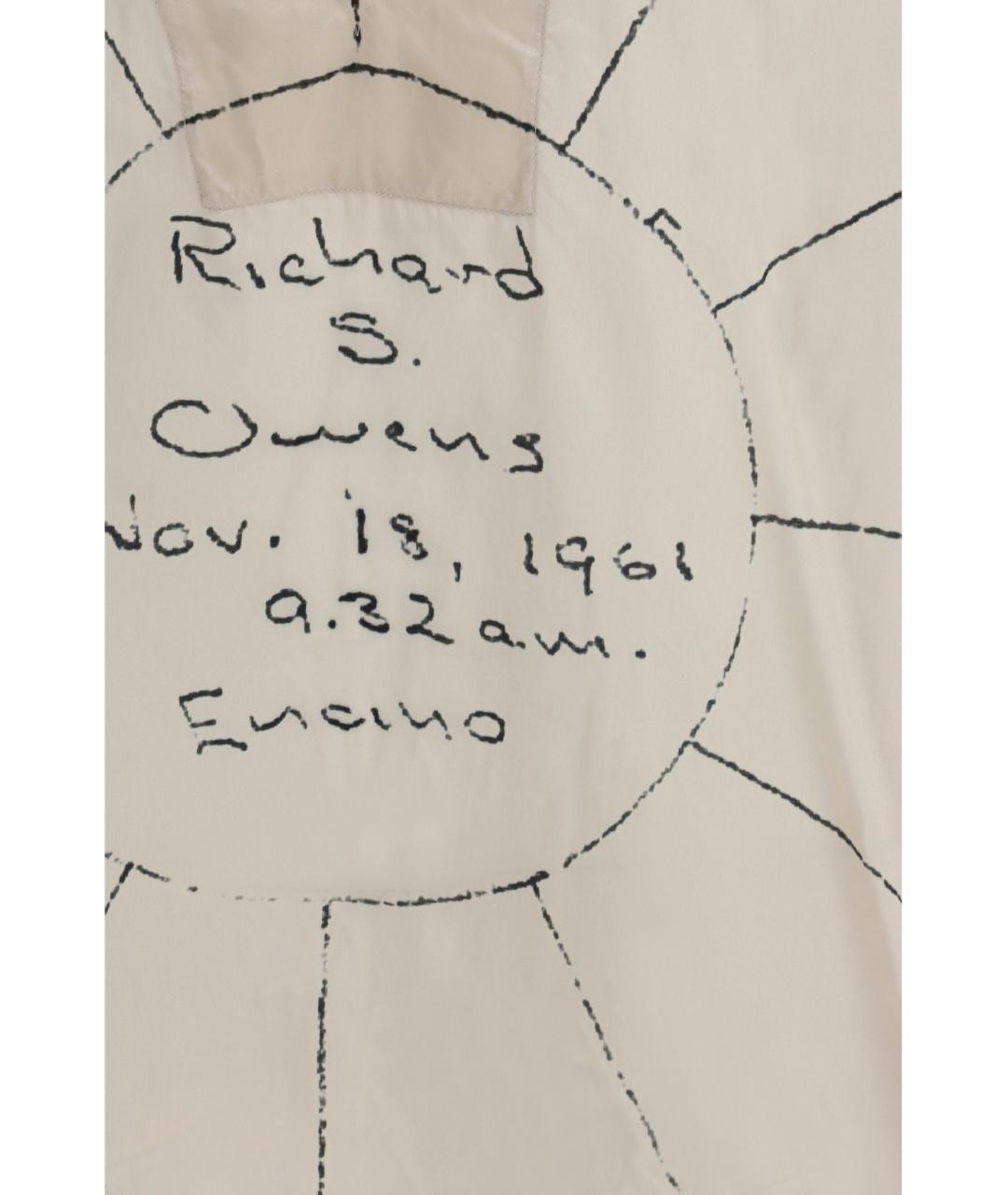 RICK OWENS Бежевая вискозная футболка, фото 3