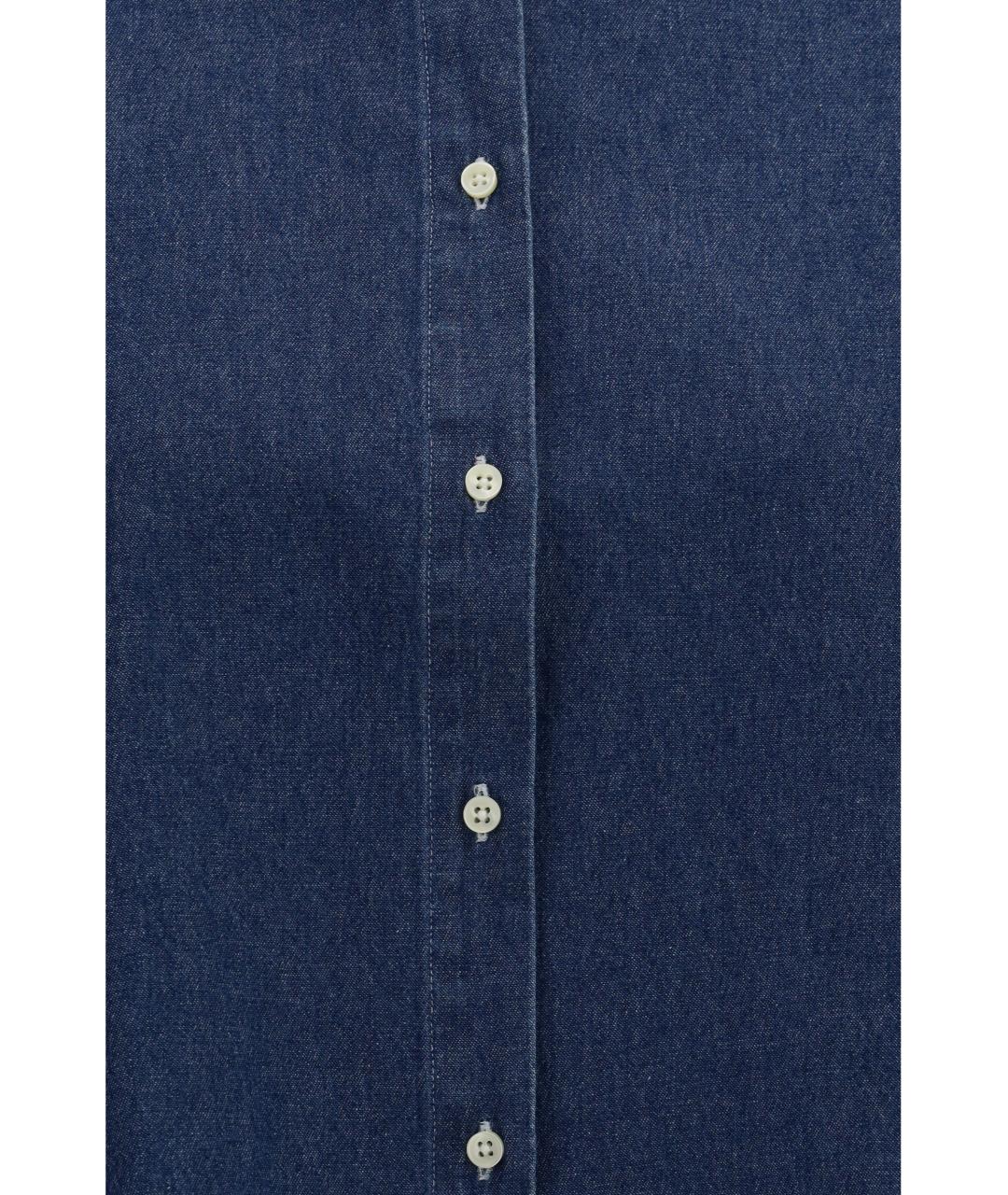 DEPERLU Синяя хлопковая рубашка, фото 3