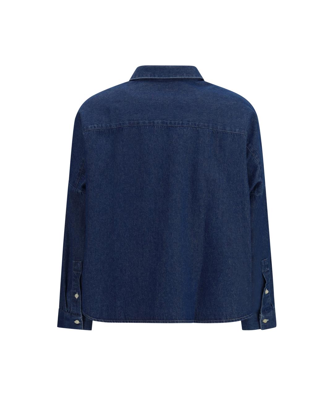 DEPERLU Синяя хлопковая рубашка, фото 2