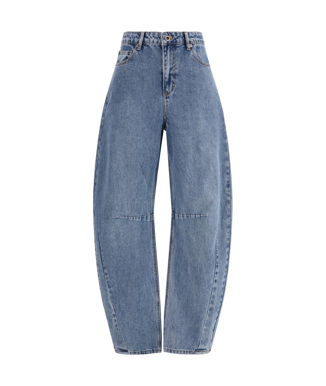 SELF-PORTRAIT Синие хлопковые прямые джинсы, фото 1