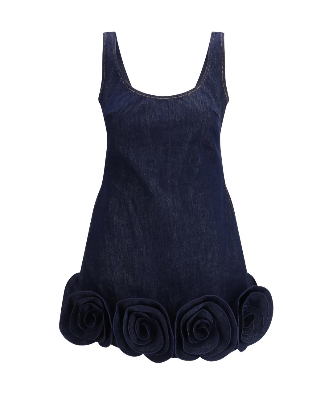 SELF-PORTRAIT Синее хлопковое повседневное платье, фото 1