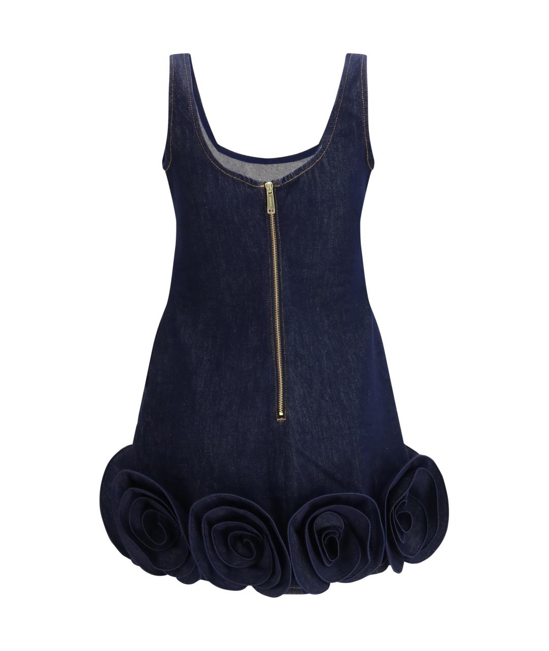 SELF-PORTRAIT Синее хлопковое повседневное платье, фото 2