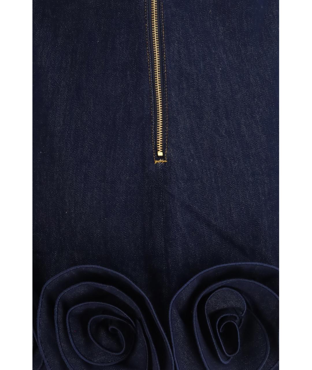 SELF-PORTRAIT Синее хлопковое повседневное платье, фото 3