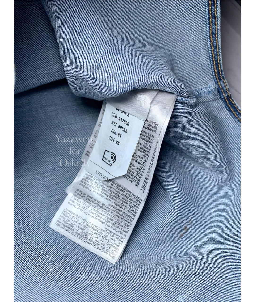 DIESEL Голубой хлопко-эластановый корсет, фото 7