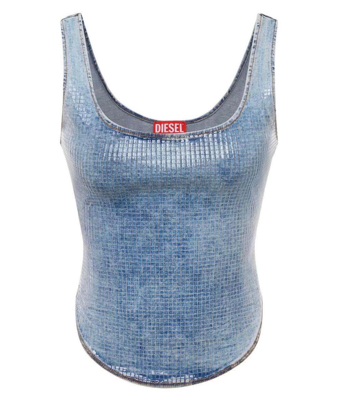 DIESEL Голубой хлопко-эластановый корсет, фото 1