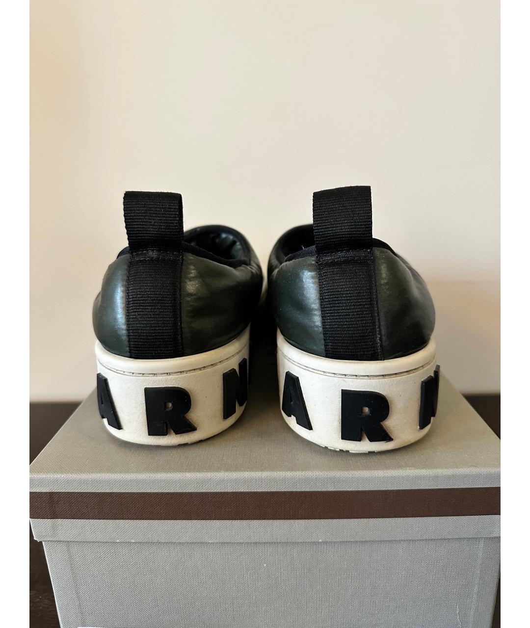 MARNI Зеленые синтетические слипоны, фото 4