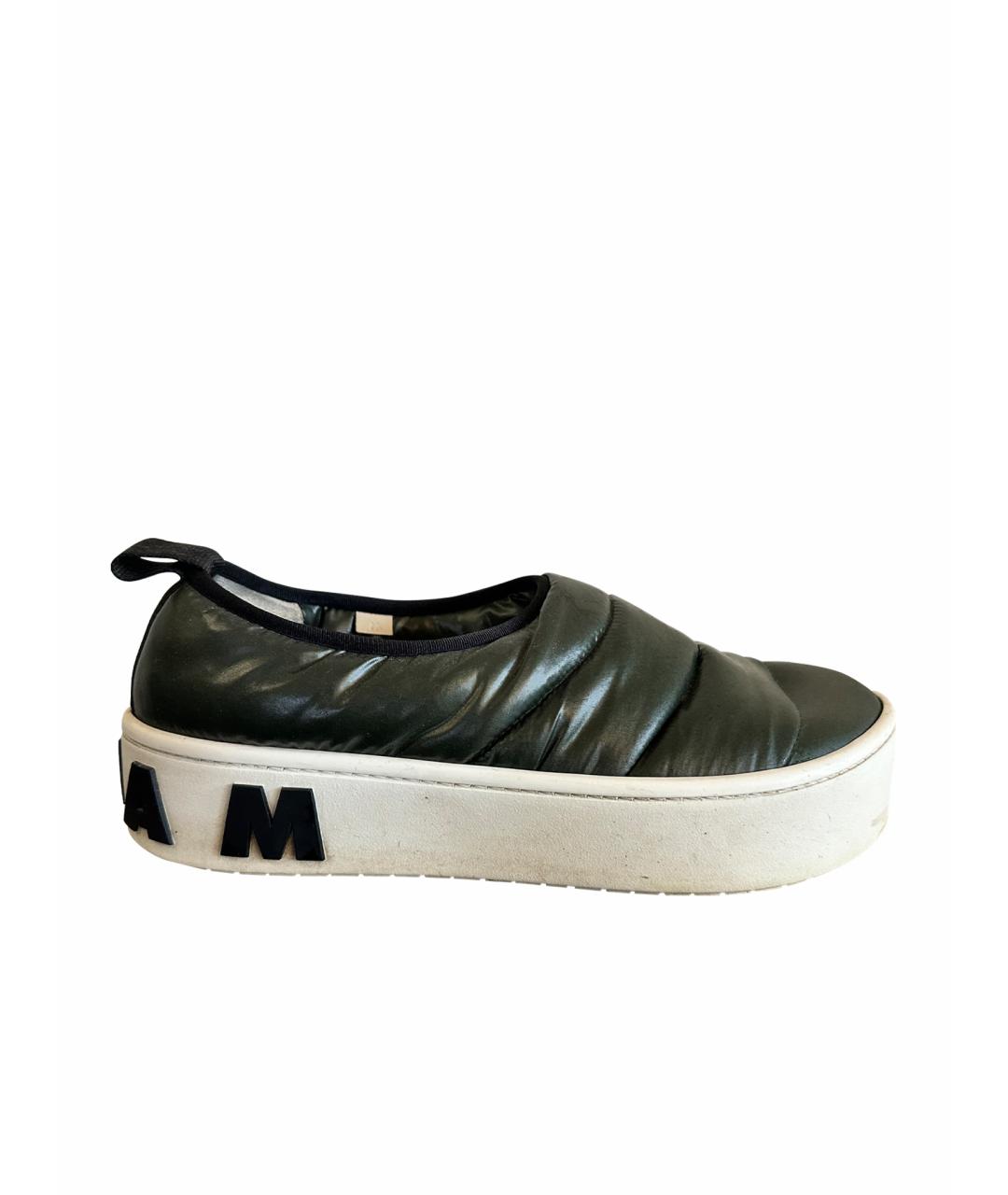 MARNI Зеленые синтетические слипоны, фото 7