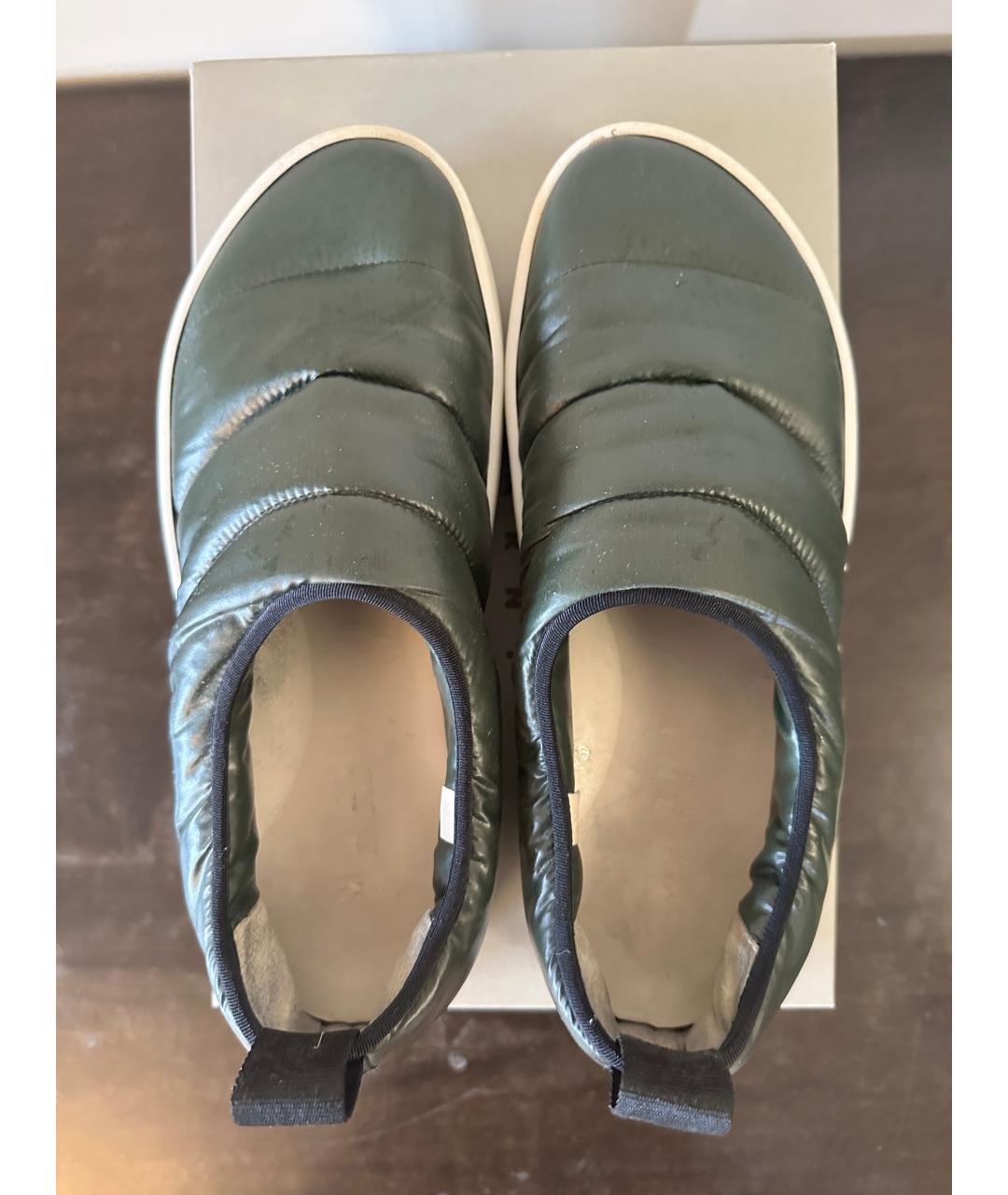 MARNI Зеленые синтетические слипоны, фото 3