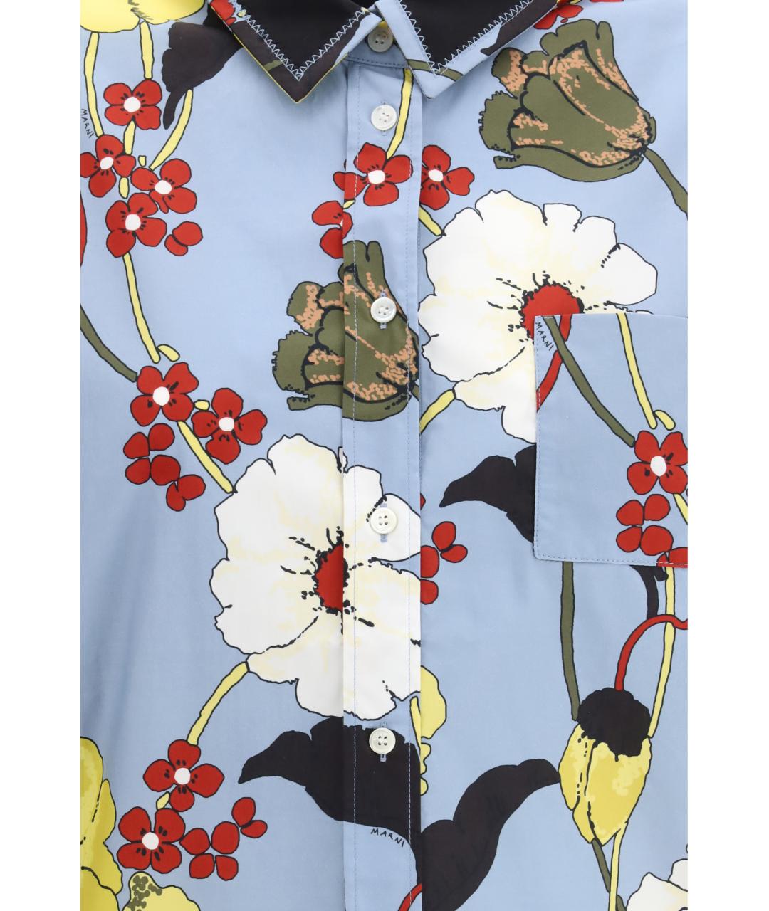 MARNI Мульти хлопковая рубашка, фото 3