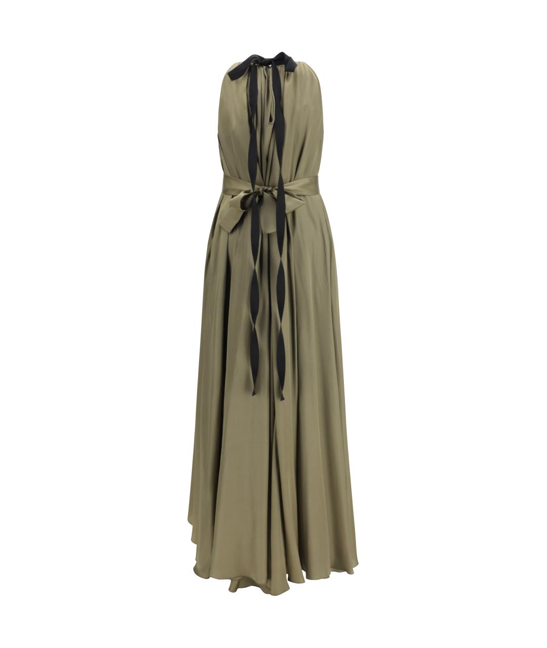 Sa Su Phi Хаки полиэстеровое коктейльное платье, фото 2