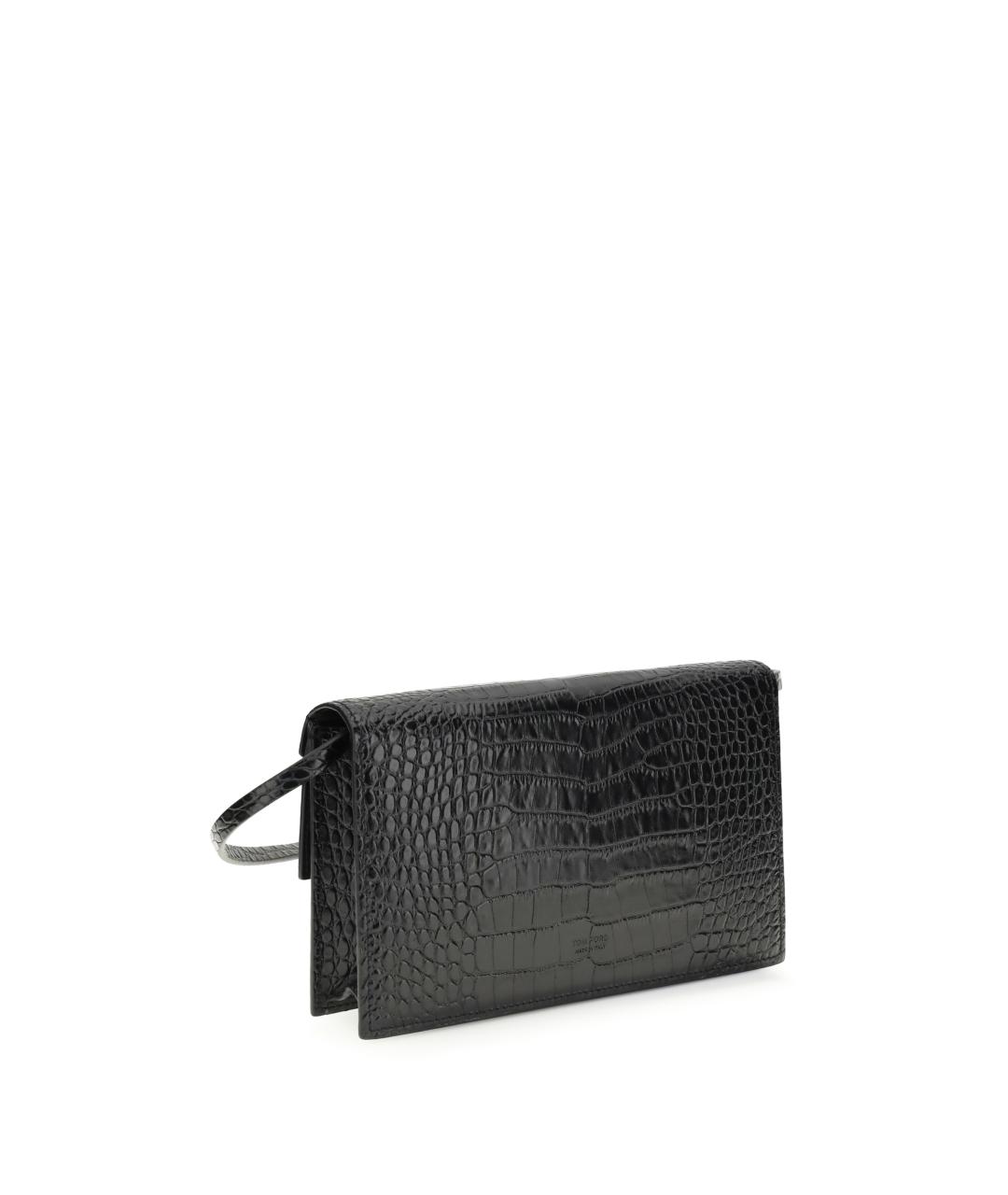 TOM FORD Черная кожаная сумка через плечо, фото 3