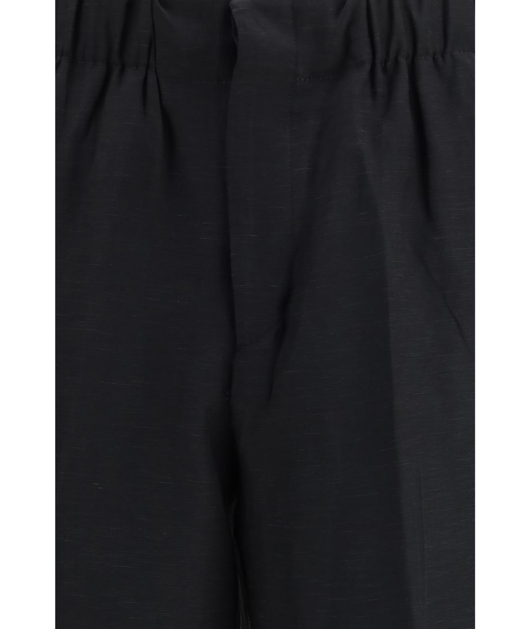 LANEUS Черные вискозные повседневные брюки, фото 3