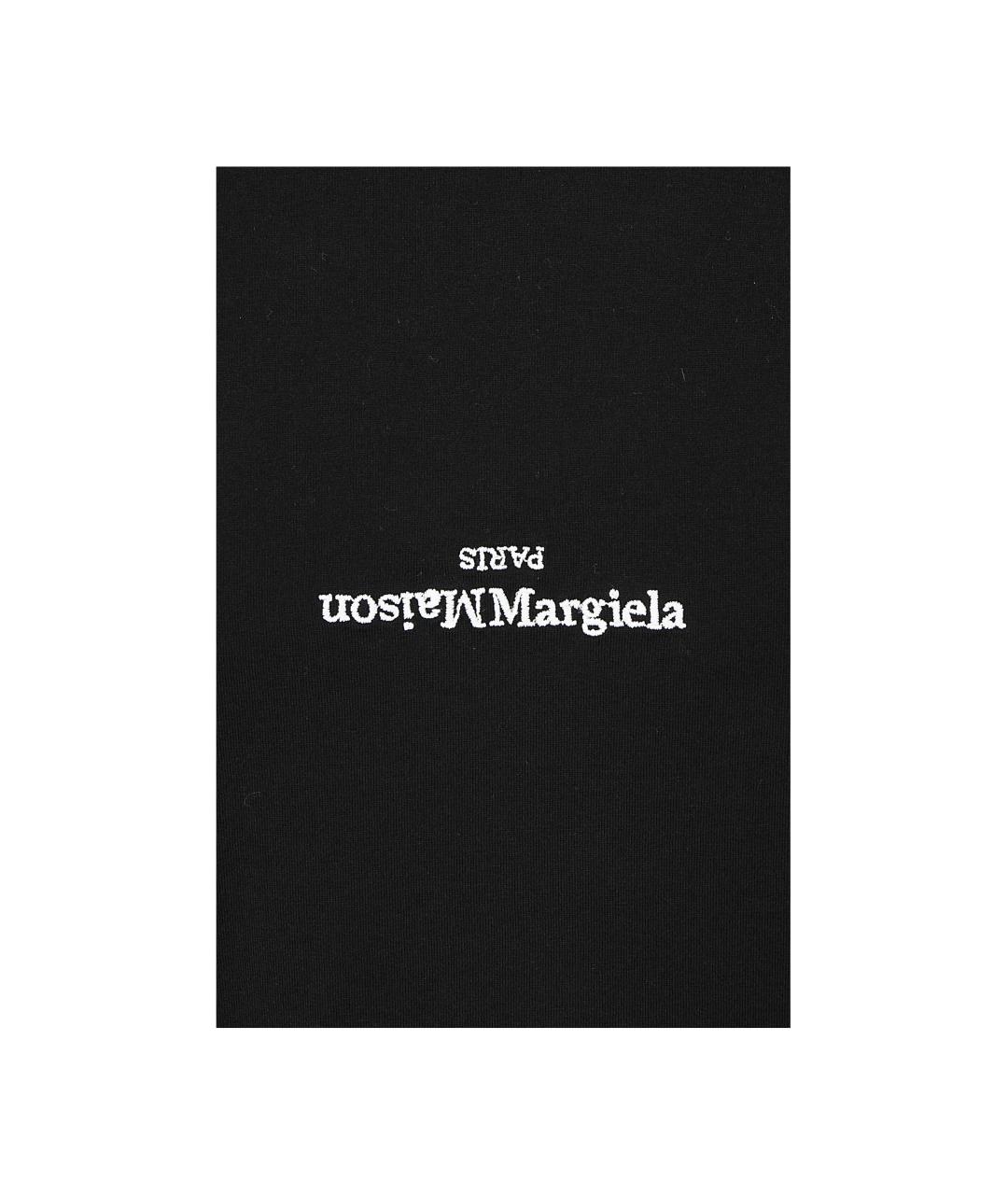 MAISON MARGIELA Черная хлопковая футболка, фото 3