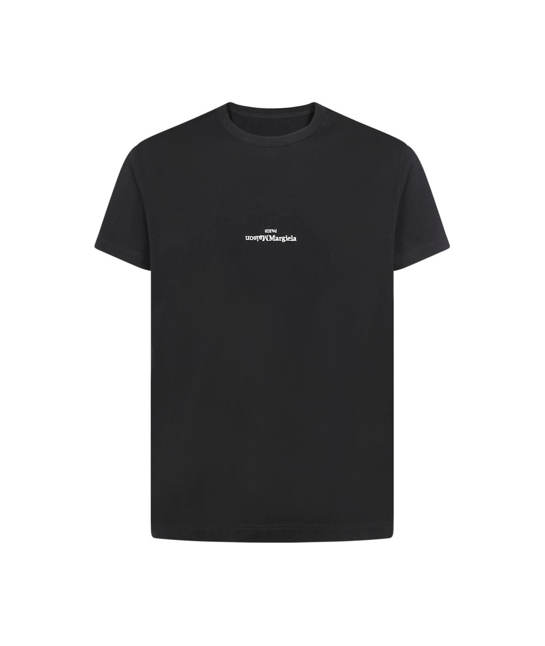 MAISON MARGIELA Черная хлопковая футболка, фото 1