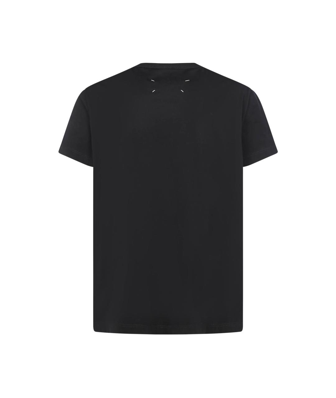MAISON MARGIELA Черная хлопковая футболка, фото 2