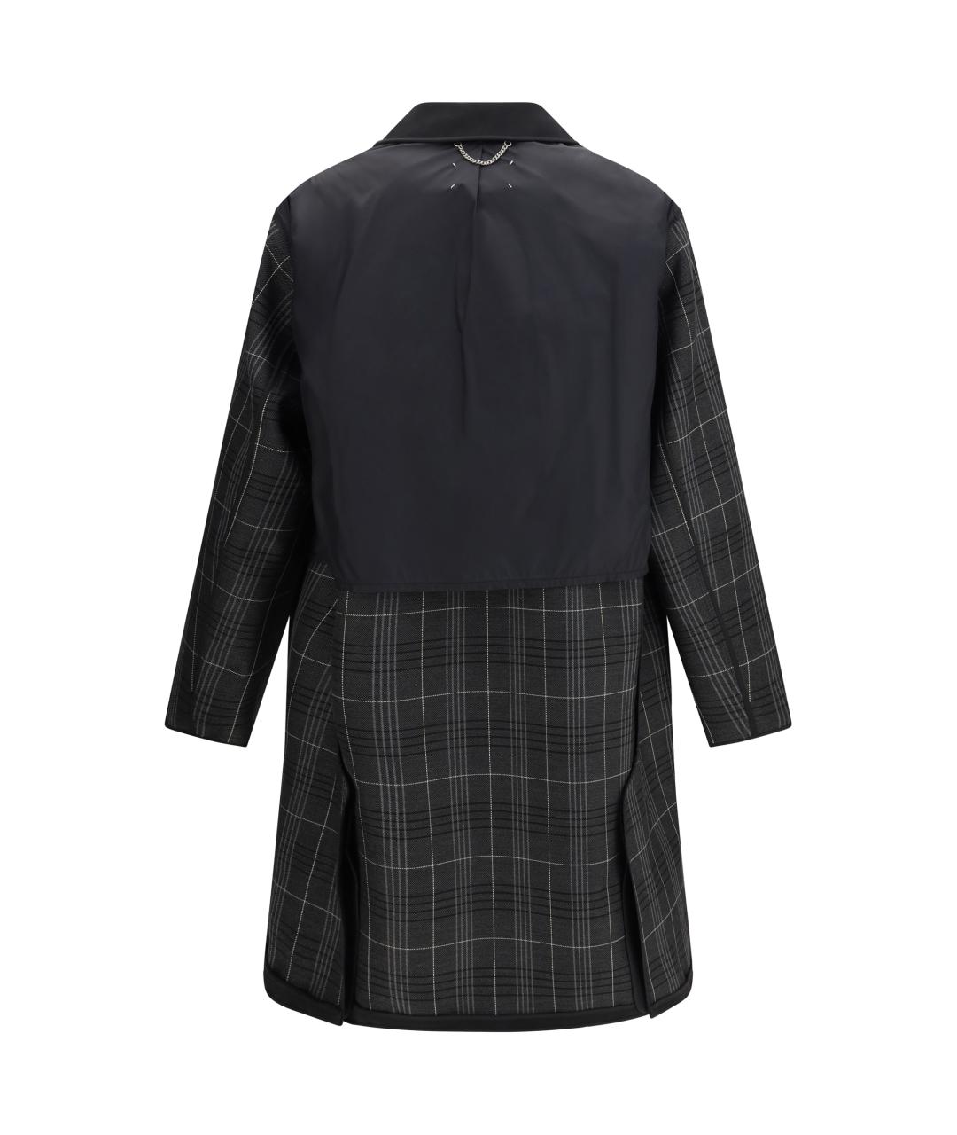 MAISON MARGIELA Антрацитовое полиэстеровое пальто, фото 2