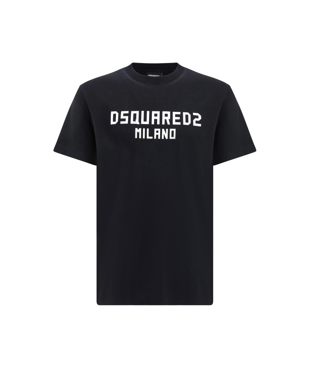 DSQUARED2 Черная хлопковая футболка, фото 4