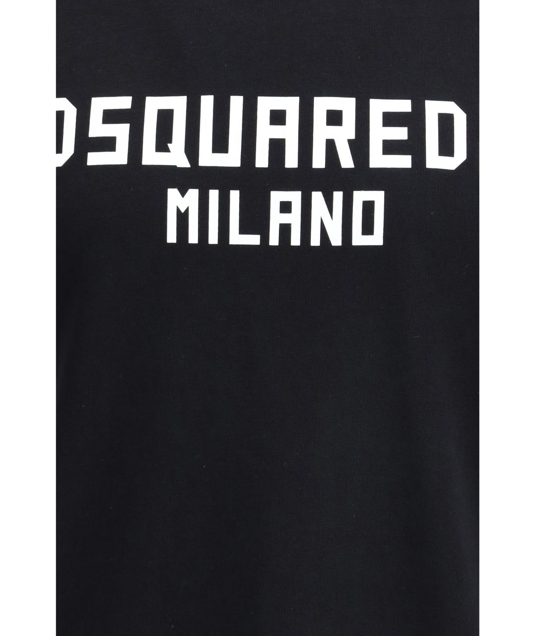 DSQUARED2 Черная хлопковая футболка, фото 3
