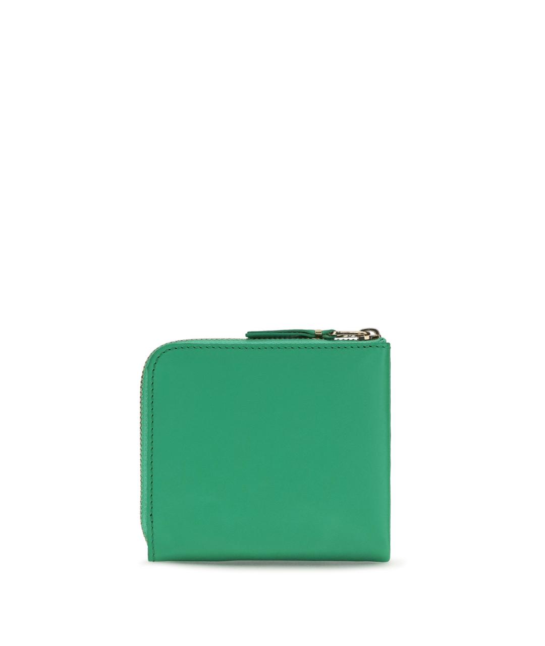 COMME DES GARÇONS WALLET Зеленый кожаный кошелек, фото 2