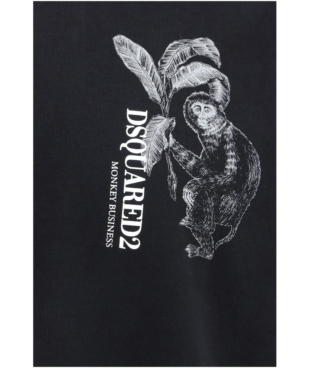 DSQUARED2 Черная хлопковая футболка, фото 3