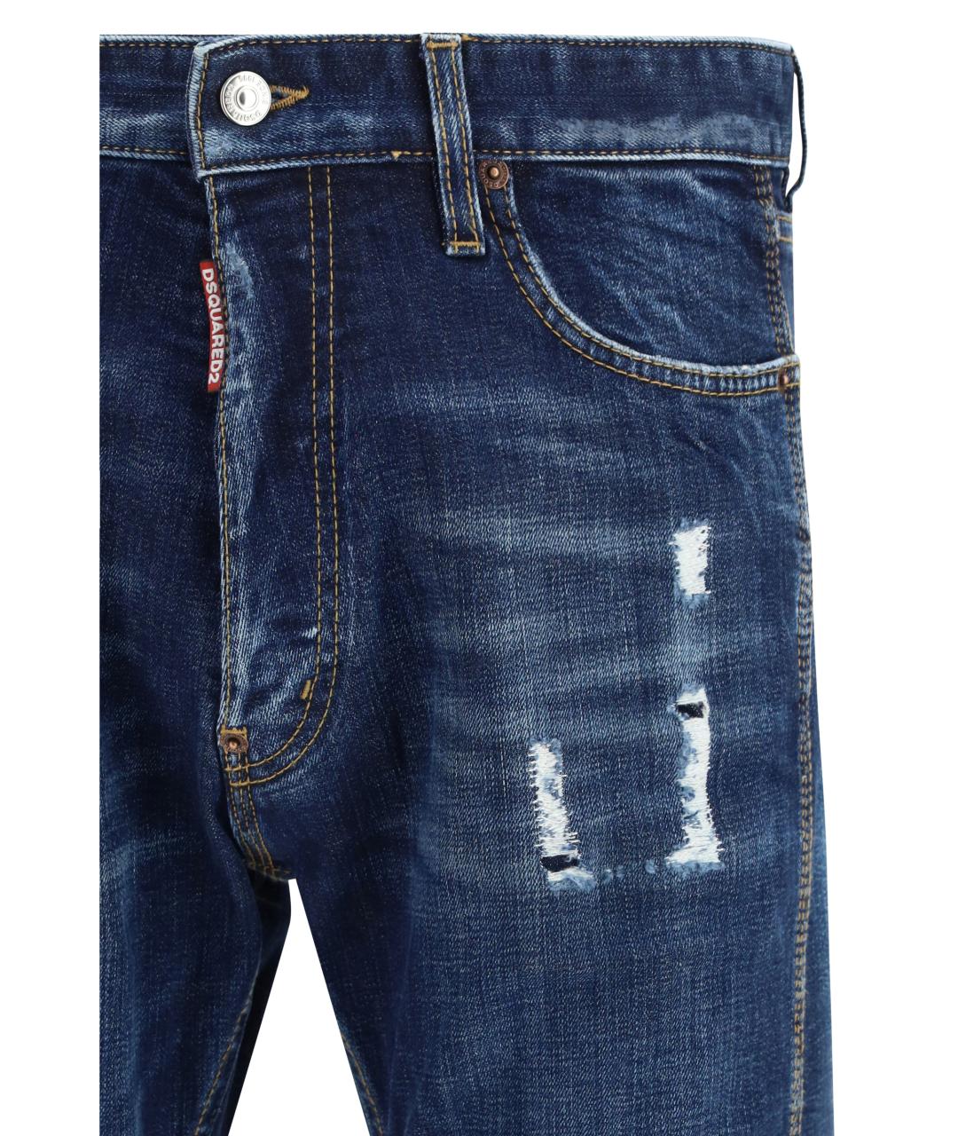 DSQUARED2 Синие хлопковые джинсы скинни, фото 3