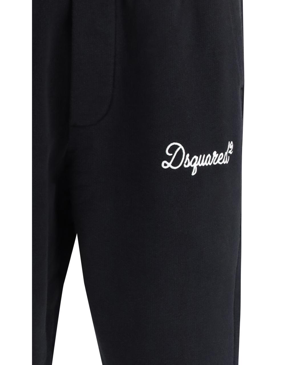 DSQUARED2 Черные хлопковые повседневные брюки, фото 3