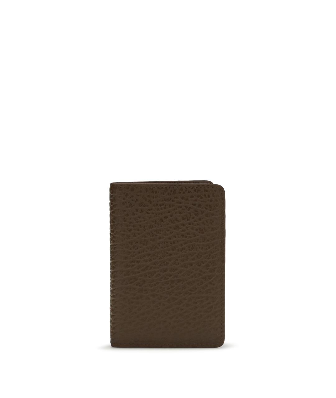 MAISON MARGIELA Коричневый кожаный кардхолдер, фото 1