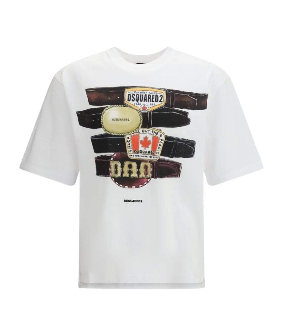 DSQUARED2 Белая хлопковая футболка, фото 1