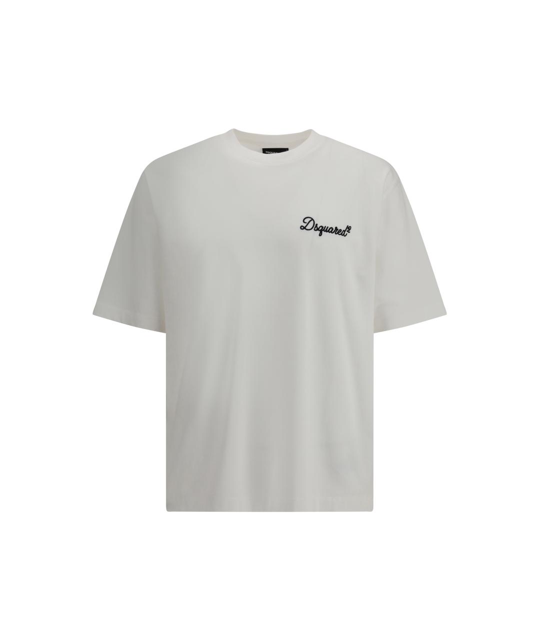 DSQUARED2 Белая хлопковая футболка, фото 4