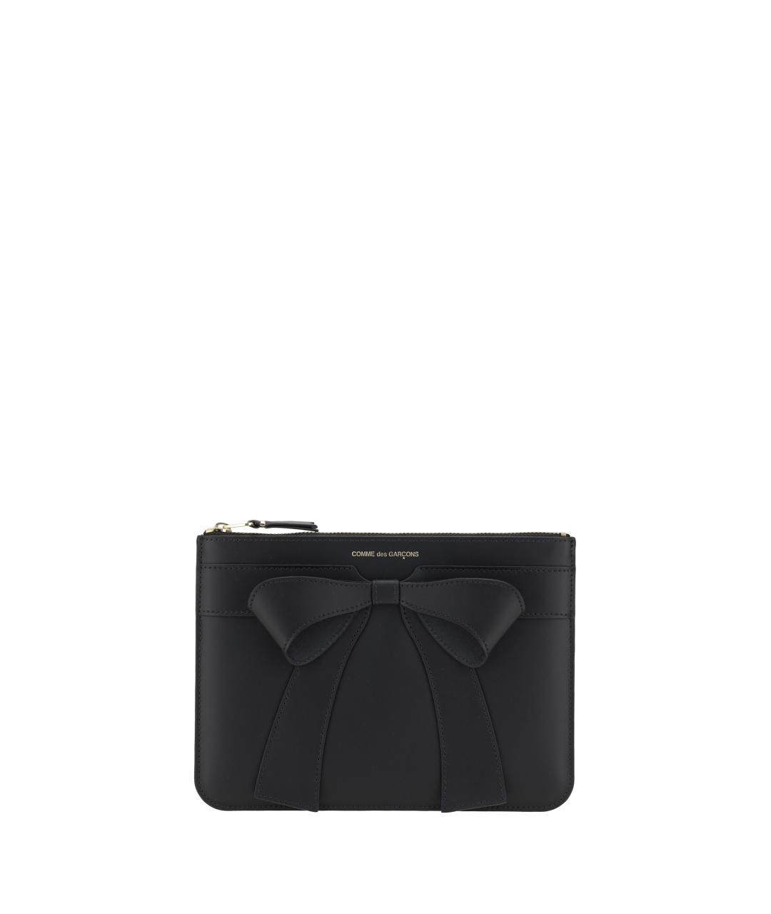 COMME DES GARÇONS Черный кожаный кошелек, фото 1