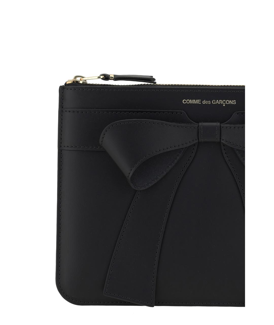 COMME DES GARÇONS Черный кожаный кошелек, фото 3
