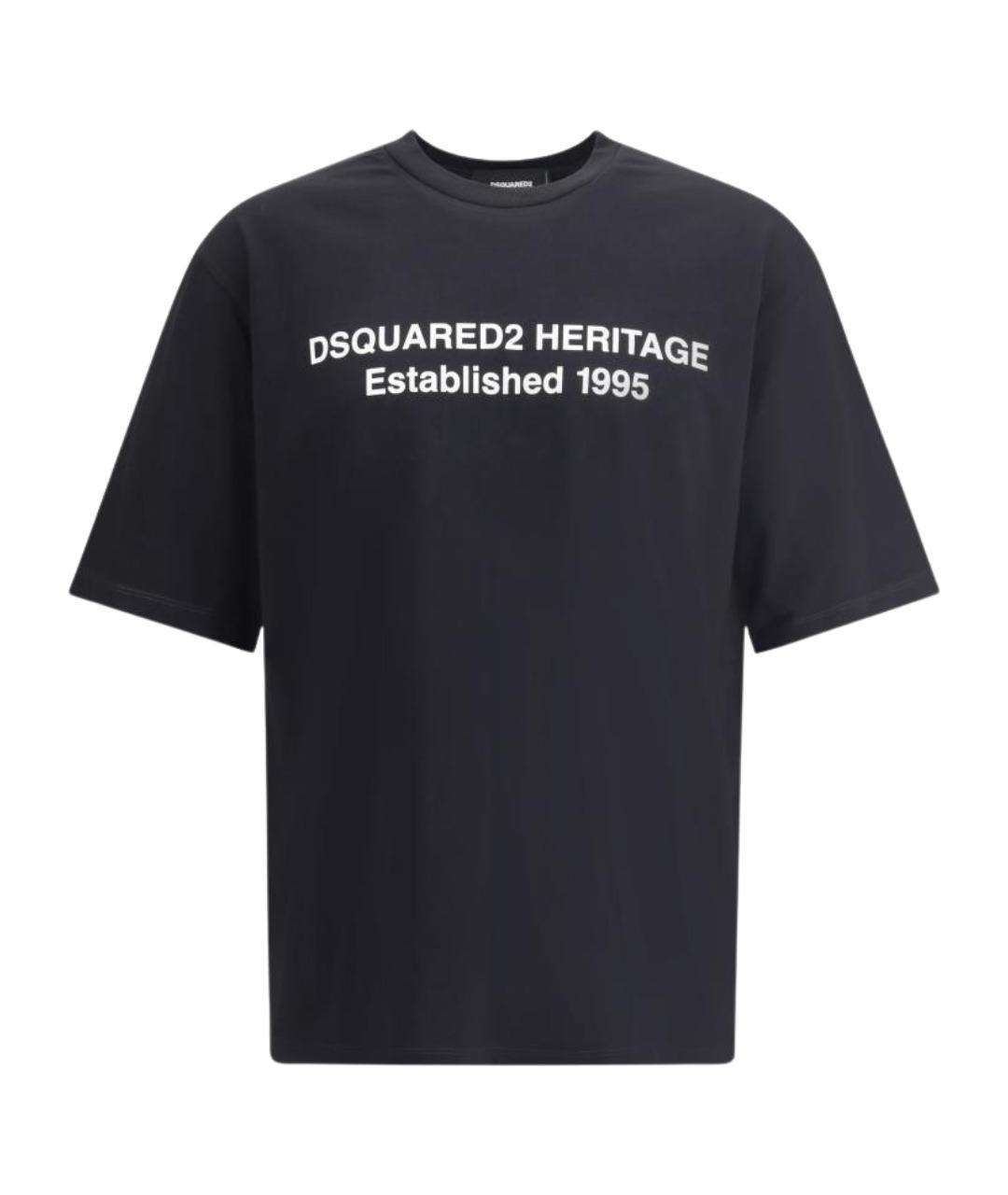 DSQUARED2 Черная хлопковая футболка, фото 1