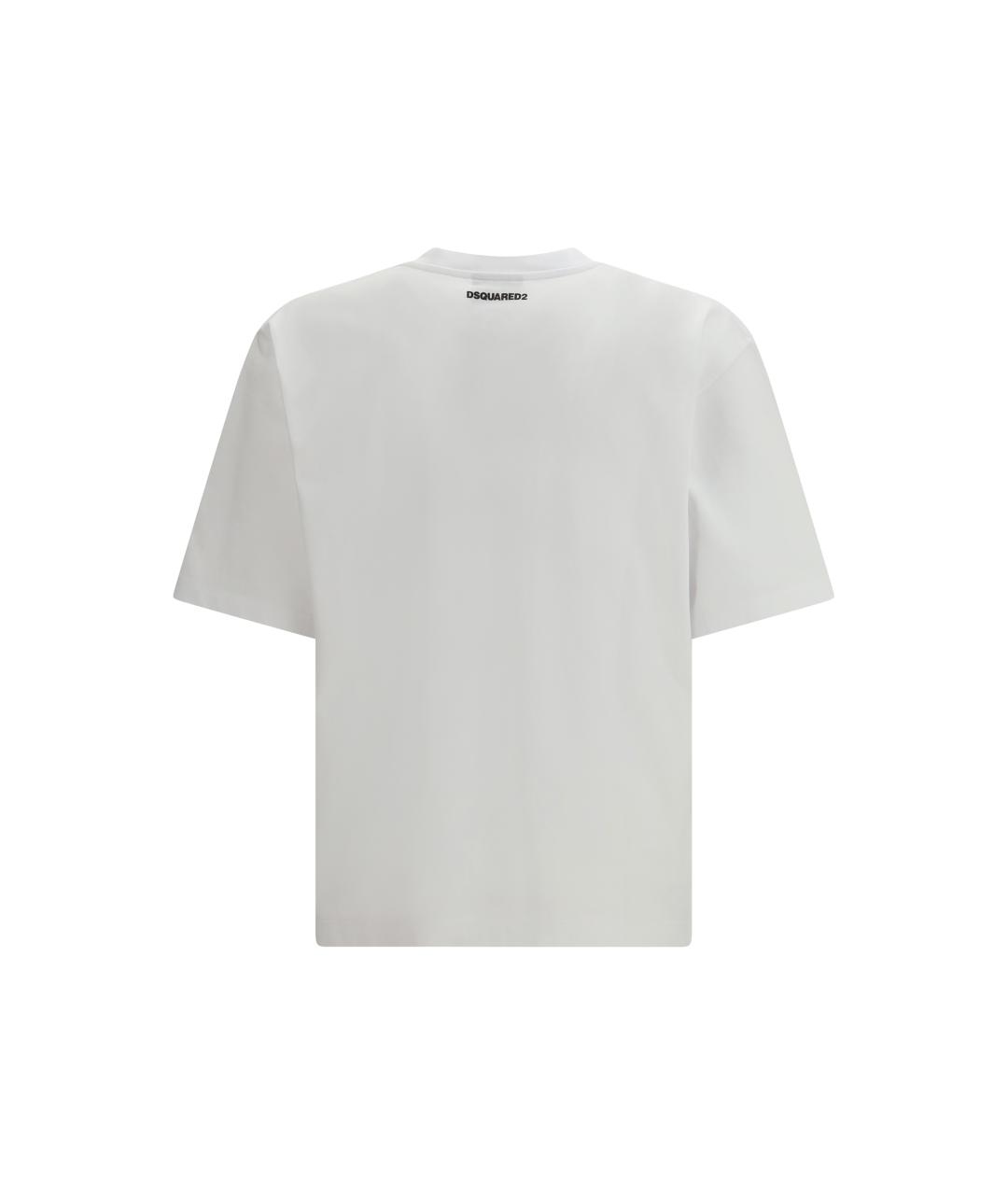 DSQUARED2 Белая хлопковая футболка, фото 2