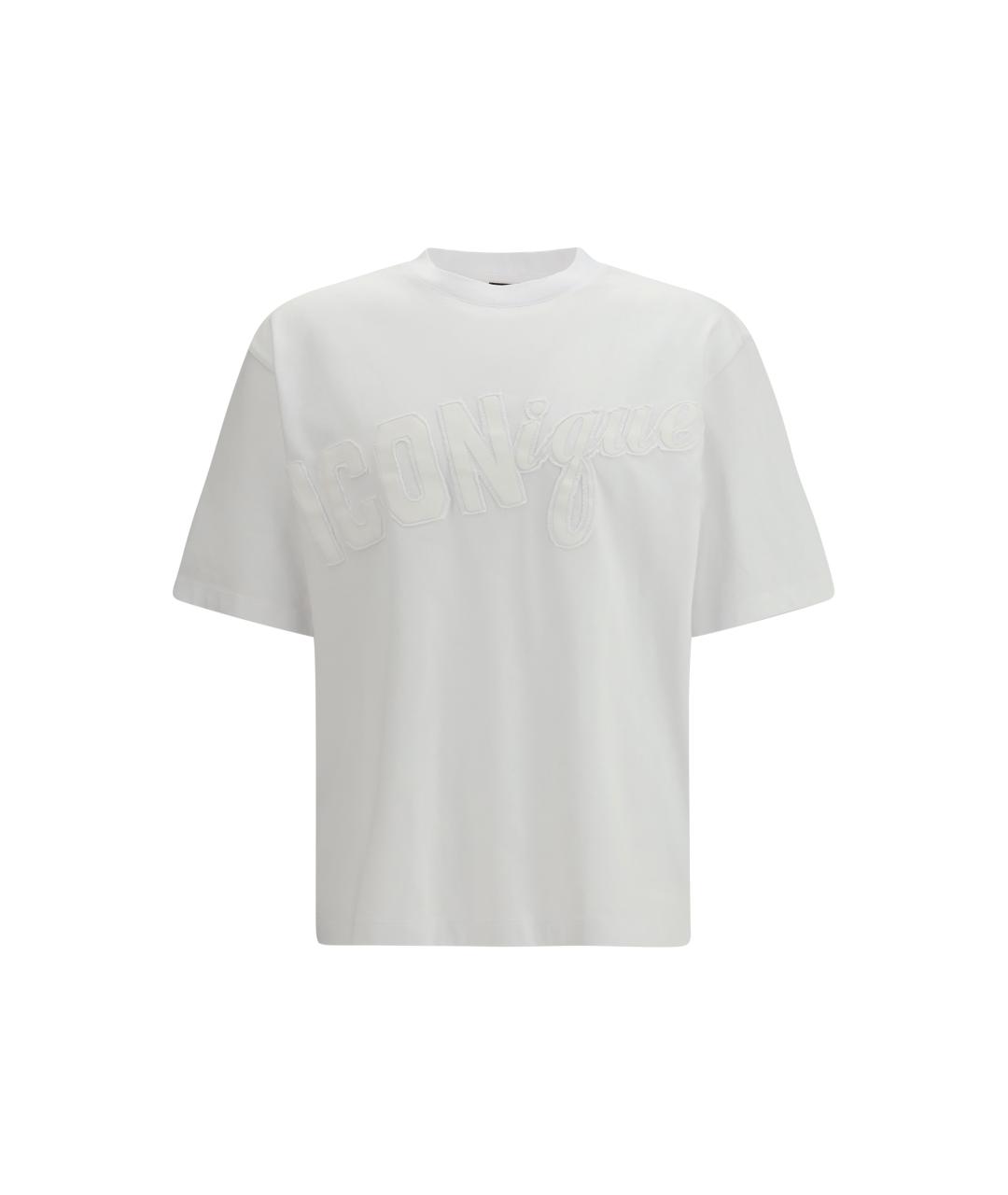 DSQUARED2 Белая хлопковая футболка, фото 4