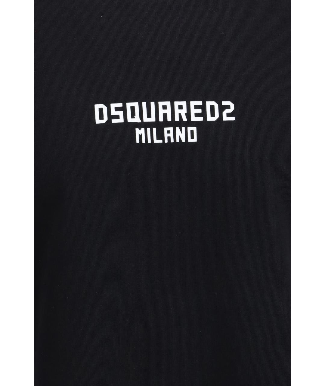DSQUARED2 Черная хлопковая футболка, фото 3